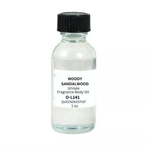 Woody Sandalwood (Unisex) Body Oil Fragrance All Natural 1 oz Glass Bottle
